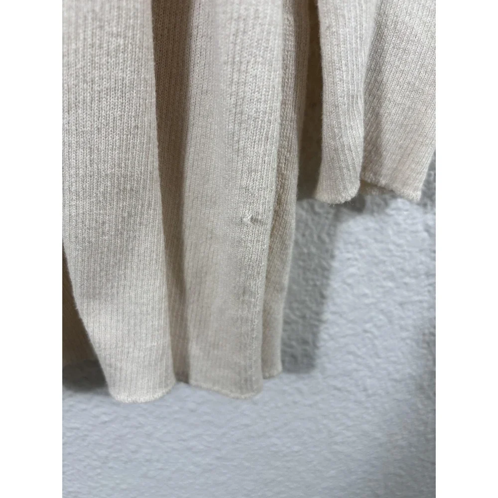 Peruvian Connection Cardigan Sweater Womens Small White Pima‎ Cotton Silk